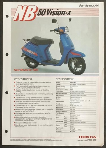 Honda nb50 vision - honda, family
