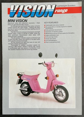 Honda vision range - vision, lightweight
